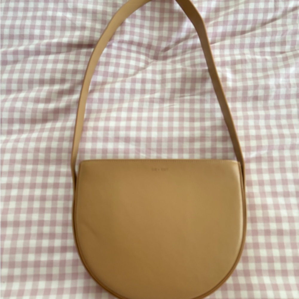 Oak + Fort Tan Leather Shoulder Bag